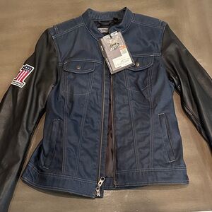 Harley-Davidson Women’s Riding Jacket, brand new w/tags,M, Denim and Leather